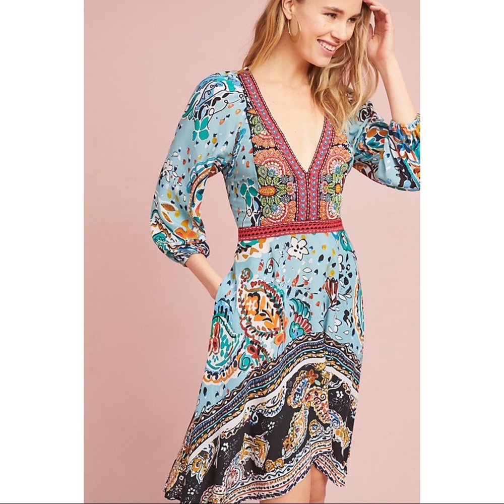 Anthropologie Akemi+Kin Beaded Karmina Dress